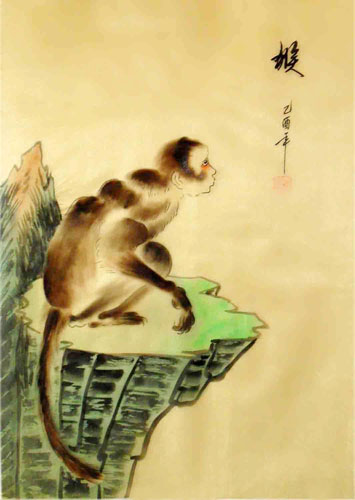 Monkey,28cm x 35cm(11〃 x 14〃),4336007-z