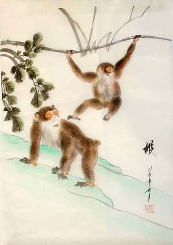 Monkey,55cm x 40cm(22〃 x 16〃),4336012-z