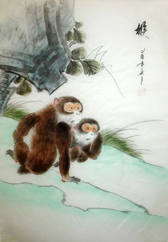 Monkey,55cm x 40cm(22〃 x 16〃),4336013-z