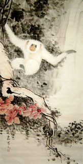 Chinese Monkey Painting,66cm x 136cm,4454002-x
