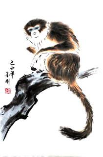 Chinese Monkey Painting,69cm x 46cm,4494005-x