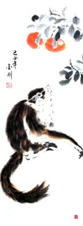 Chinese Monkey Painting,40cm x 100cm,4494007-x