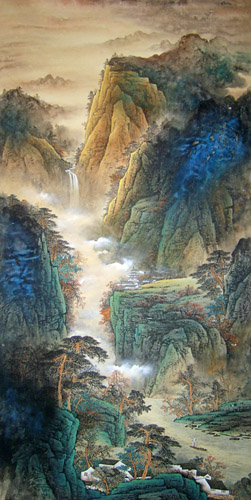 Mountain and Water,69cm x 138cm(27〃 x 54〃),1002005-z