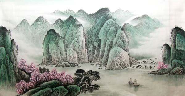 Mountain and Water,66cm x 136cm(26〃 x 53〃),1003003-z