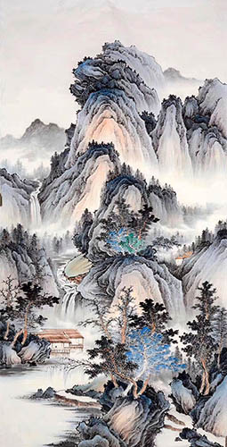 Mountain and Water,90cm x 180cm(35〃 x 71〃),1011072-z