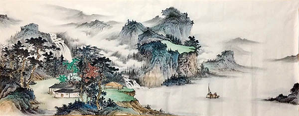 Mountain and Water,70cm x 180cm(27〃 x 70〃),1011081-z