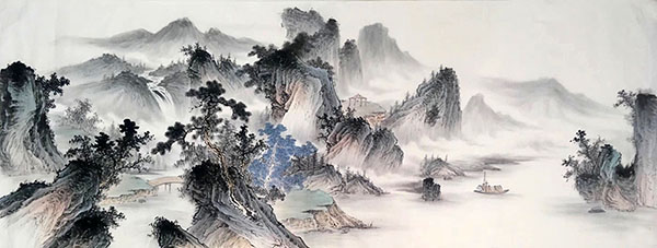 Mountain and Water,70cm x 180cm(27〃 x 70〃),1011094-z