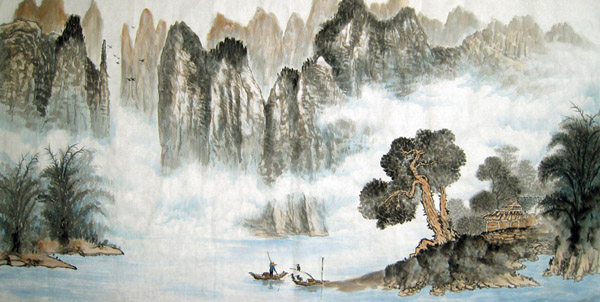 Mountain and Water,69cm x 138cm(27〃 x 54〃),1049018-z