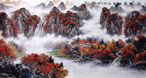 Mountain and Water,97cm x 180cm(38〃 x 70〃),1061033-z