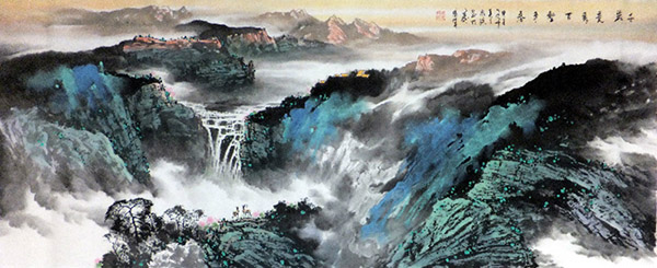 Mountain and Water,70cm x 180cm(27〃 x 70〃),1095085-z