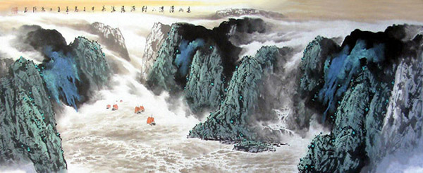 Mountain and Water,70cm x 180cm(27〃 x 70〃),1095087-z