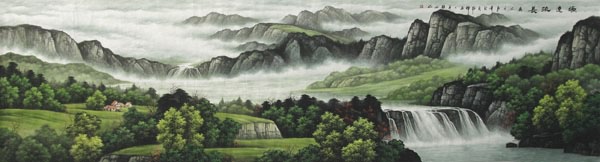 Mountain and Water,365cm x 97cm(143〃 x 38〃),1135067-z