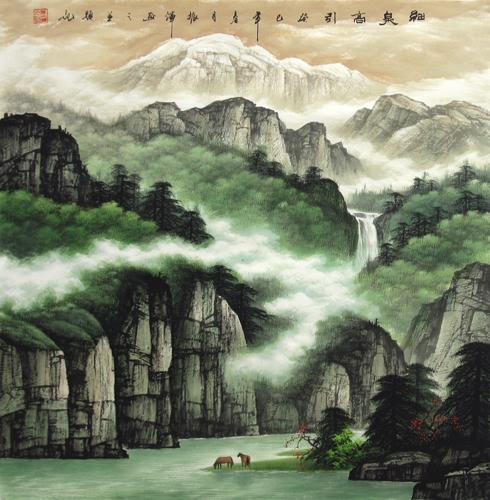 Mountain and Water,66cm x 66cm(26〃 x 26〃),1135084-z