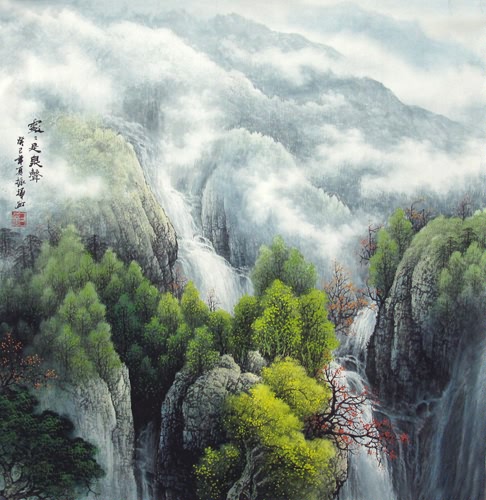 Mountain and Water,69cm x 69cm(27〃 x 27〃),1135095-z