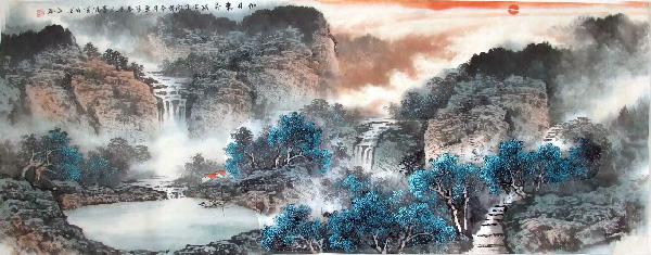 Mountain and Water,70cm x 180cm(27〃 x 70〃),lh11083020-z
