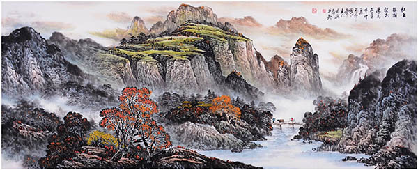 Mountain and Water,70cm x 180cm(27〃 x 70〃),zyg11115002-z