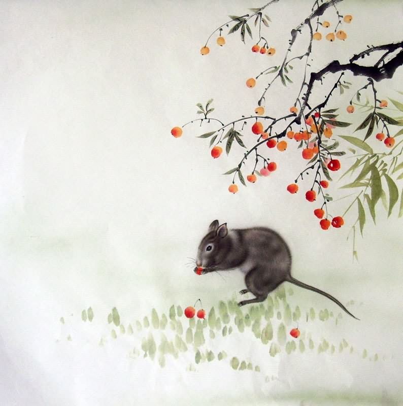 Chinese Mouse Painting 4349008, 66cm x 66cm(26〃 x 26〃)