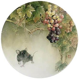 Chinese Mouse Painting,50cm x 50cm,lbz41082023-x
