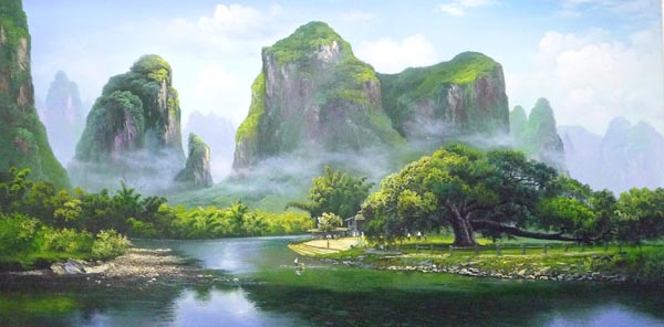 Landscape Oil Painting,60cm x 130cm(23〃 x 51〃),6165010-z