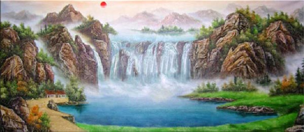 Landscape Oil Painting,50cm x 100cm(19〃 x 39〃),6168003-z