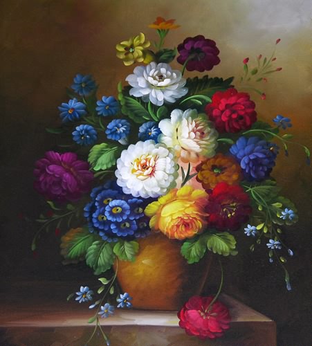 Floral Oil Painting,40cm x 50cm(16〃 x 19〃),6257005-z