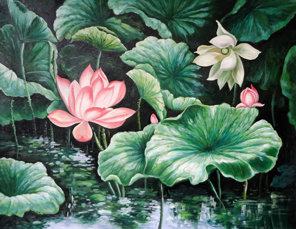 Floral Oil Painting,60cm x 80cm(23〃 x 31〃),6265001-z