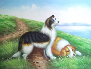 Animal Oil Painting,60cm x 90cm,6470006-x