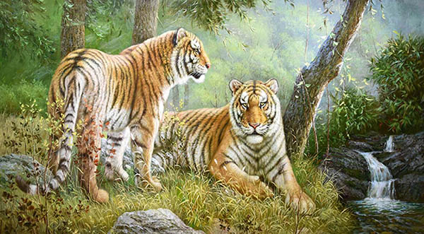 Animal Oil Painting,80cm x 160cm(31〃 x 63〃),jmz6484001-z