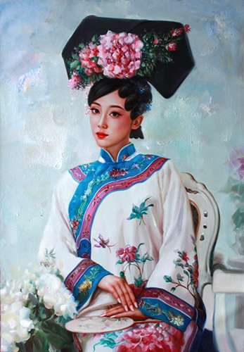 Portrait Oil Painting,60cm x 90cm(23〃 x 35〃),lbs6381008-z