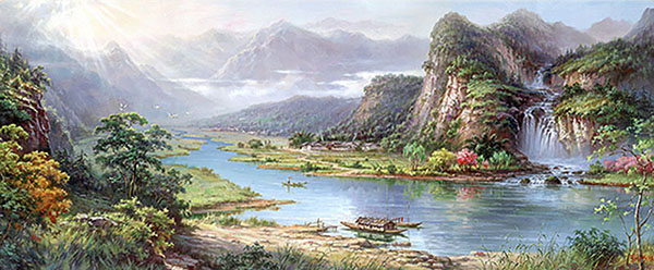 Landscape Oil Painting,110cm x 200cm(43〃 x 78〃),llm6172006-z