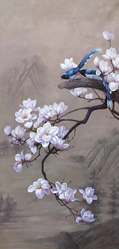 Floral Oil Painting,60cm x 120cm(24〃 x 48〃),lxs6278013-z