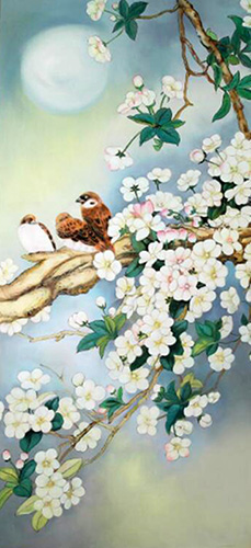Floral Oil Painting,70cm x 140cm(27〃 x 55〃),lxs6278021-z