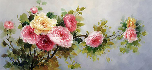 Floral Oil Painting,60cm x 120cm(24〃 x 48〃),lxs6278028-z