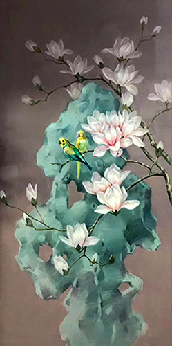 Floral Oil Painting,69cm x 138cm(27〃 x 54〃),lxs6278029-z