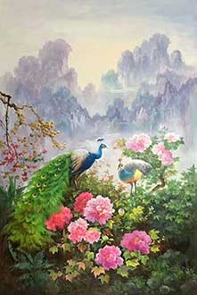 Floral Oil Painting,60cm x 120cm,lys6282023-x