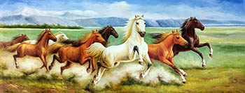 Animal Oil Painting,70cm x 180cm,lys6482003-x