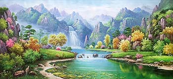 Landscape Oil Painting,80cm x 140cm,xb6170002-x