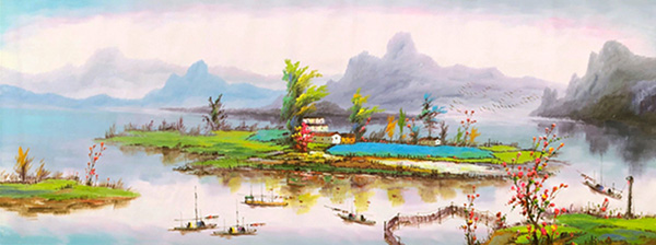 Landscape Oil Painting,80cm x 160cm(31〃 x 63〃),xb6170010-z