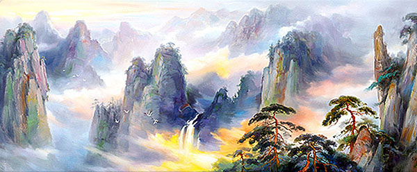 Landscape Oil Painting,90cm x 180cm(35〃 x 70〃),zmh6173001-z
