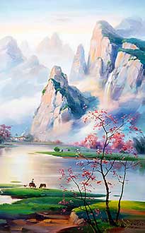 Landscape Oil Painting,100cm x 170cm,llm6172004-x