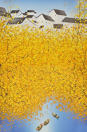 Landscape Oil Painting,50cm x 100cm(19〃 x 39〃),zmh6173006-z