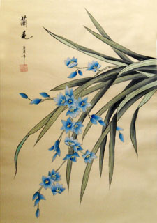 Chinese Orchid Painting,55cm x 40cm,2336040-x