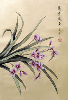 Chinese Orchid Painting,55cm x 40cm,2336043-x