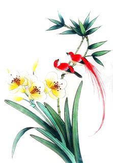 Chinese Orchid Painting,30cm x 40cm,2336044-x