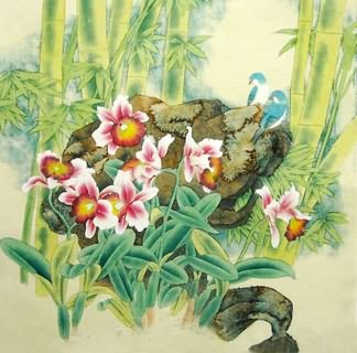 Chinese Orchid Painting,50cm x 50cm,2345032-x