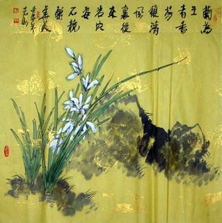 Chinese Orchid Painting,69cm x 69cm,2360031-x