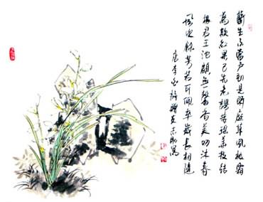 Chinese Orchid Painting,50cm x 65cm,2360032-x