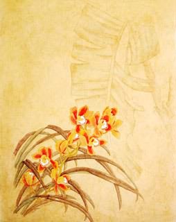 Chinese Orchid Painting,30cm x 40cm,2389022-x