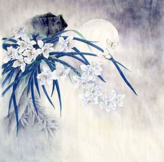 Chinese Orchid Painting,60cm x 60cm,2393006-x