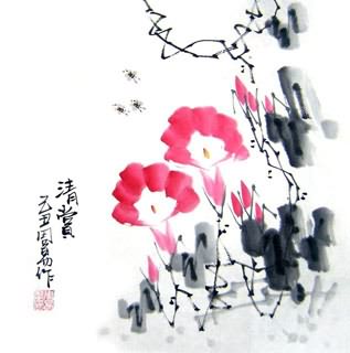 Chinese Other Flowers Painting,33cm x 33cm,2396021-x